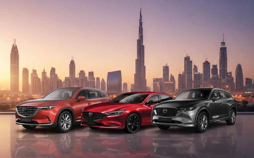 Mazda CX-9, Mazda6, and Mazda CX-30 cars available through Otto car subscription in Dubai